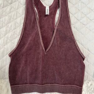 Zenana Cropped Ribbed tank top
